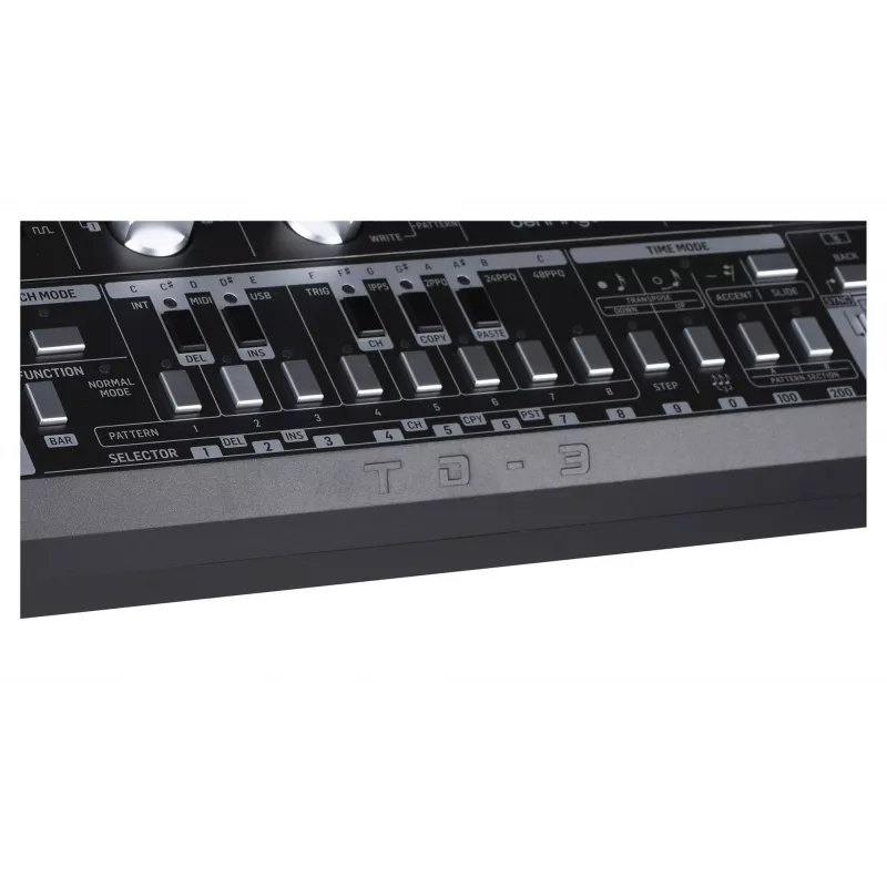 Behringer TD-3-BK sintetizador analógico de linhas de baixo, preto