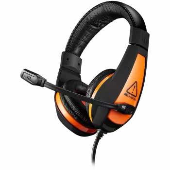 CANYON Star Raider GH-1A, Headset de gaming jack 3,5 mm com microfone ajustável e controlo de volume, com adaptador 3,5 mm 2 em 1, cabo 2 m, preto, 0,23 kg