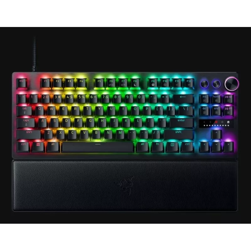 Razer Huntsman V3 Pro - Teclado - 80% - TKL - Retroiluminação - USB - QWERTY - EUA - Interruptores: Razer Analog Optical Switches (Gen-2)