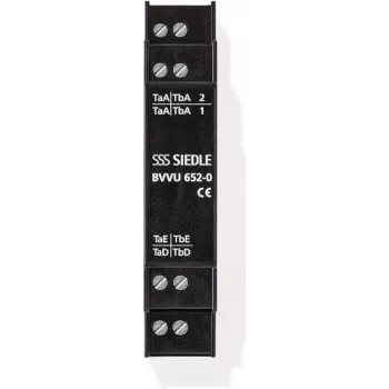 Distribuidor de vídeo bus Siedle assimétrico calha DIN preto BVVU 652-0