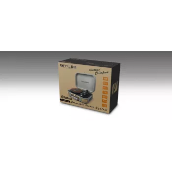 Muse | Sistema estéreo com gira-discos | MT-201 BTG | Cinzento | Porta USB | Entrada AUX