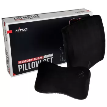 Conjunto de almofadas de espuma viscoelástica nitro concepts NC-PST-MF-001 — Preto, almofadas ergonómicas de suporte em espuma viscoelástica (conjunto)