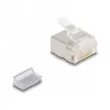 Fichas modulares RJ45 DeLOCK Cat.6A para cabos finos e planos conjunto de 100
