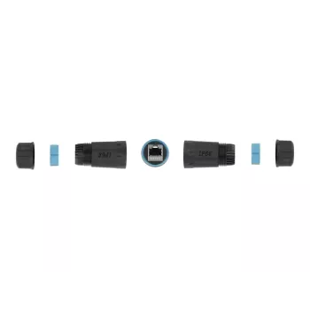 Cabo de rede DeLOCK 86693 RJ45 para RJ45 Cat.6A à prova de água preto