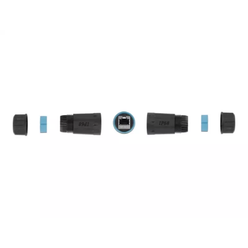 Cabo de rede DeLOCK 86693 RJ45 para RJ45 Cat.6A à prova de água preto