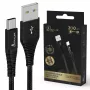 Cabo USB Type-A para USB-C Extralink Smart Life trançado 2 m — 15 W (5 V 3 A) preto