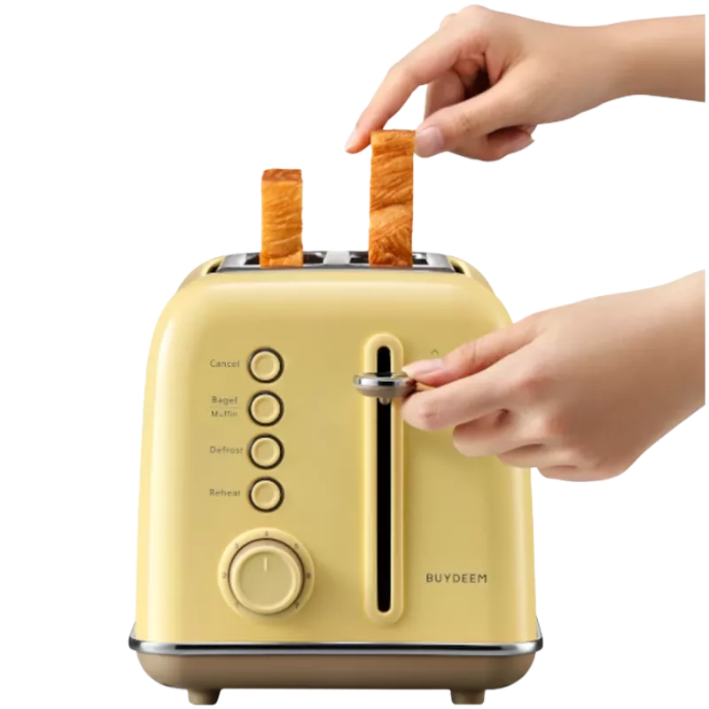 Torradeira de 2 fatias BUYDEEM, modelo DT620E, cor Mellow Yellow, UE