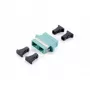Acoplador de fibra ótica SC Equip, OM3 Multimode Duplex, SC, turquesa, multimodo, 34,7 mm, 9,4 mm, 33 mm