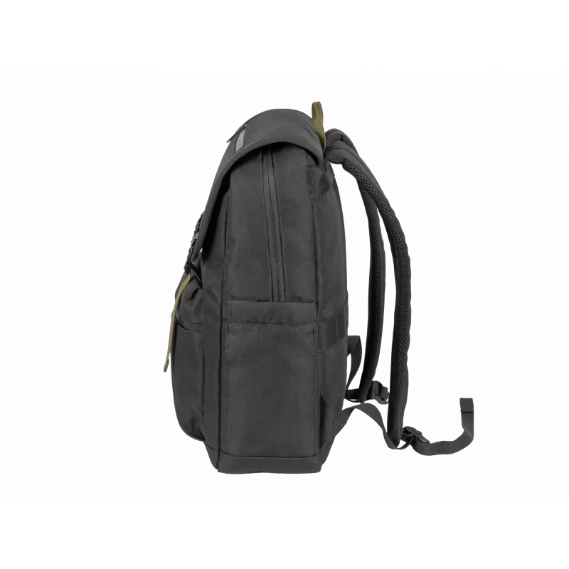 NATEC Niala NTO-2239 mochila para portátil de 39,6 cm (15,6 polegadas), 18 L, resistente a salpicos, poliéster reciclado, preto/verde escuro