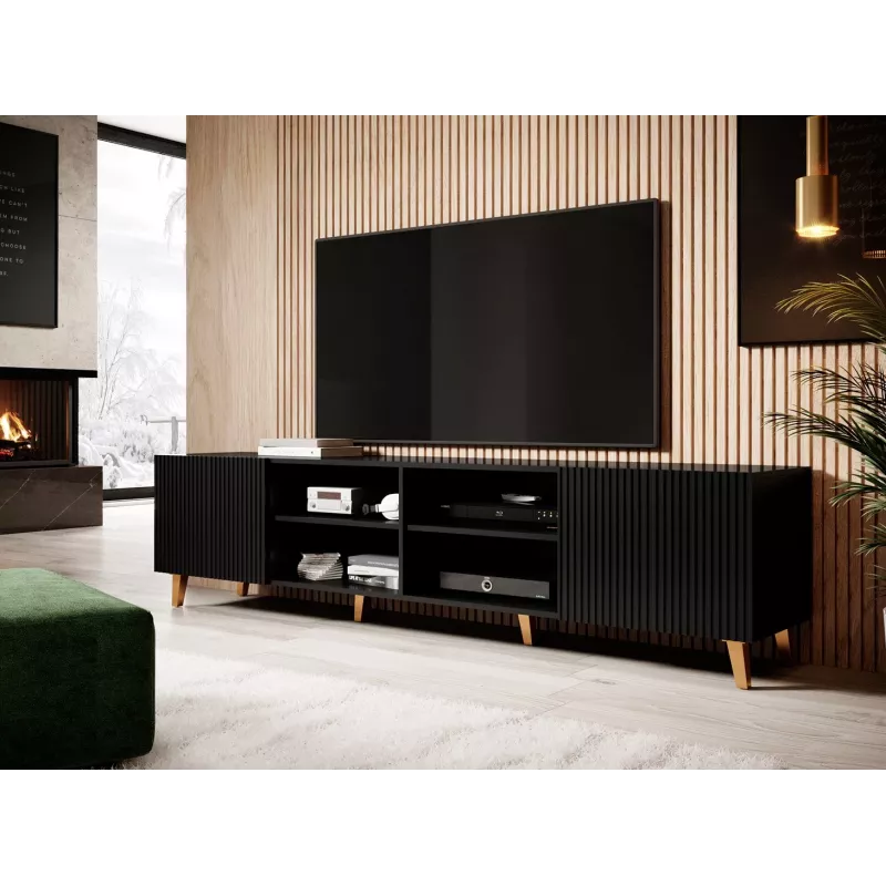 Móvel RTV Cama PAFOS 200x42x52 preto mate
