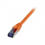 Cabo de rede RJ45 - CAT6A 500 MHz - 7,5 m - laranja - S-STP(S/FTP) - TPE/LSZH(Superflex) - AWG26 - Syner
