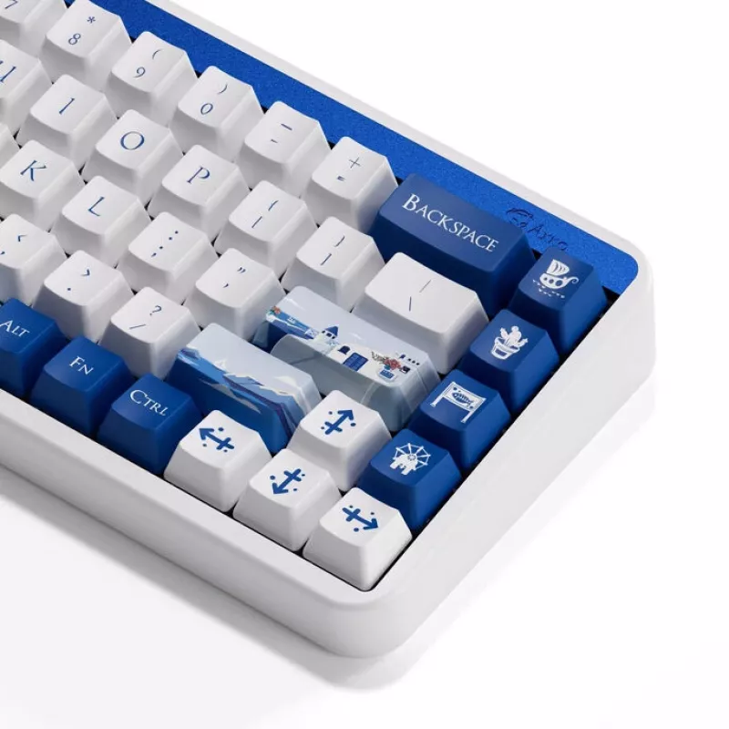 Teclado mecânico AKKO JIN 01 Santorin 65% com switches Rosewood, layout ANSI