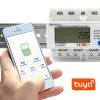 Contador de energia trifásico QOLTEC 50883 Wi‑Fi 400V com ecrã LCD