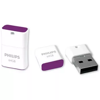 Philips FM64FD85B/00 pen drive 64 GB USB Type-A 2.0 roxo, branco