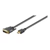 Cabo Goobay DVI-D/HDMI, dourado | 51580 | ficha DVI-D Single-Link (18+1 pinos) | ficha HDMI (Type-A) | HDMI para DVI-D | 2 m
