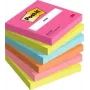 Notas adesivas 3M 654-6-POP quadradas multicolor 100 folhas autocolantes