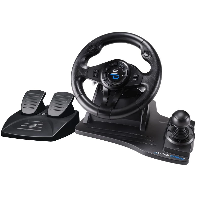 Comando de jogos Subsonic SA5596-NG preto USB volante pedais 270°