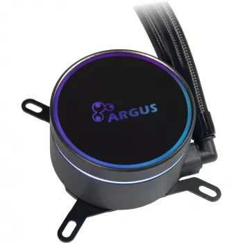Refrigeração líquida tudo-em-um INTER-TECH LC-360 RGB — ventoinha de 12 cm, rolamento hidráulico, preto