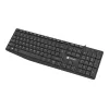 Teclado com fio de tamanho completo NATEC NAUTILUS NKL-1950 — USB, QWERTY US International, 105 teclas, preto