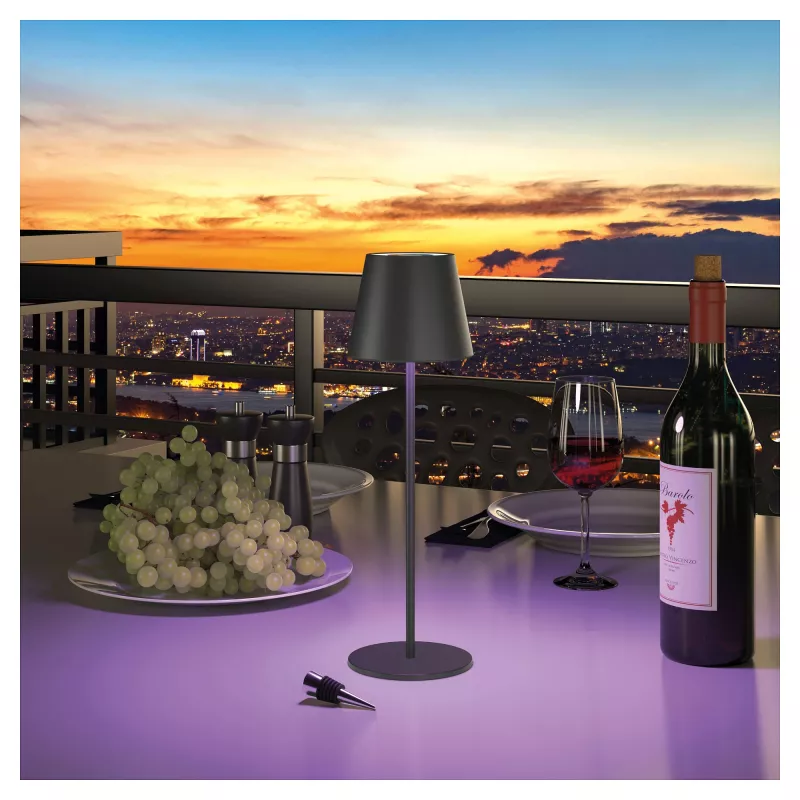 Candeeiro de mesa LED RealPower TableLight 360 RGB 3W preto
