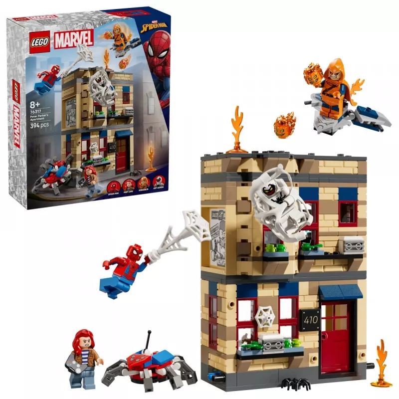 Conjunto LEGO Marvel 76317 Apartamento do Peter Parker com minifigura Spider-Man