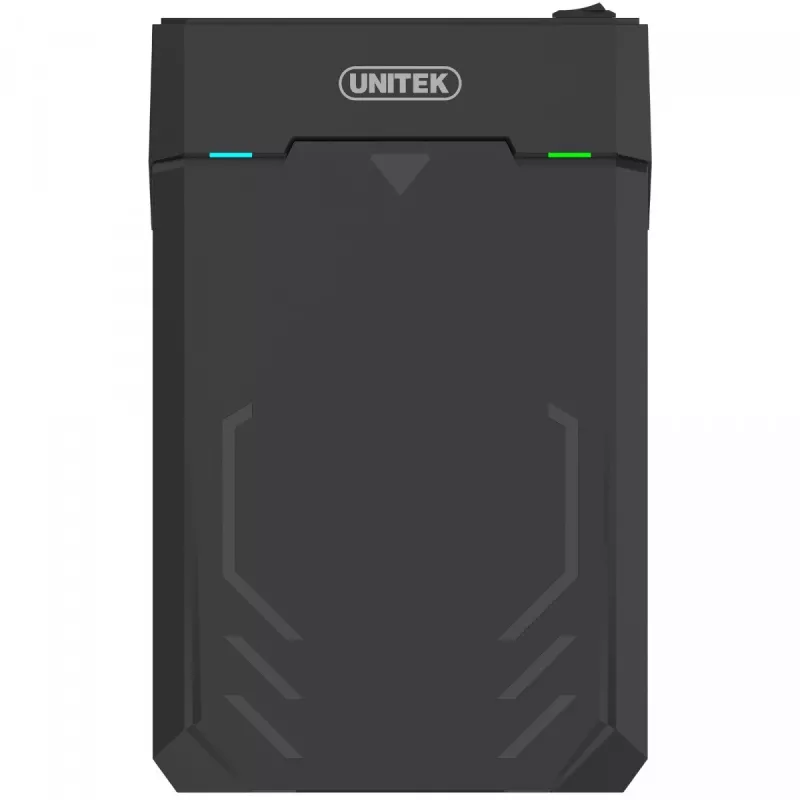 Caixa para HDD/SSD Unitek Y-3035 — SATA 2,5/3,5 polegadas, USB 3.2 Gen 1 (USB Type-B), 6 Gbit/s, preto, adaptador AC