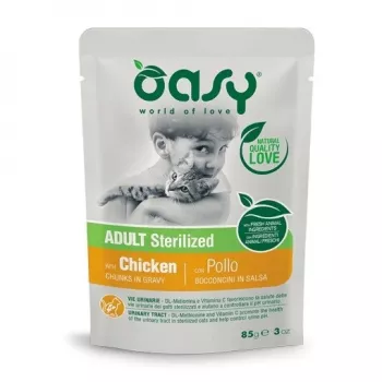 Oasy Chunks em molho Adult esterilizado frango 85 g