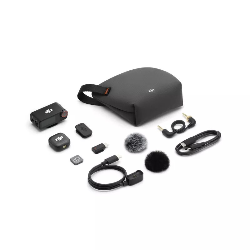 Sistema de microfone DJI Camera Acc Mic 3 (1× transmissor + 1× recetor)