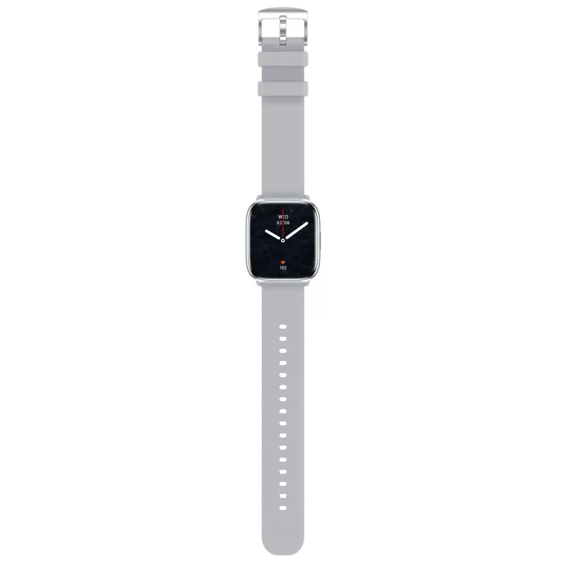 myPhone Watch Pastel smartwatch, AMOLED de 4,45 cm (1,75 polegadas), 390 x 450 píxeis, Bluetooth 5.3, resistente à água, cinzento prateado