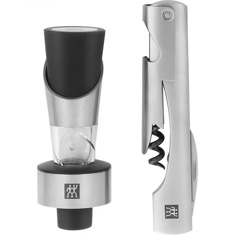 Conjunto de ferramentas de vinho ZWILLING Sommelier — estojo retangular 100×190×42 mm, 2 unid.