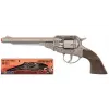 Revólver cowboy Pulio GONHER 88/0 metal 8 tiros – revólver de brinquedo com cápsulas, construção em metal, tambor de 8 tiros