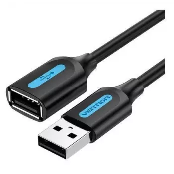 Cabo de extensão USB 2.0 (macho para fêmea) Vention CBIBD 0,5 m, preto