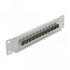 Patch panel de fibra ótica DeLOCK 10 polegadas 12 portas SC simplex bege 1U cinzento