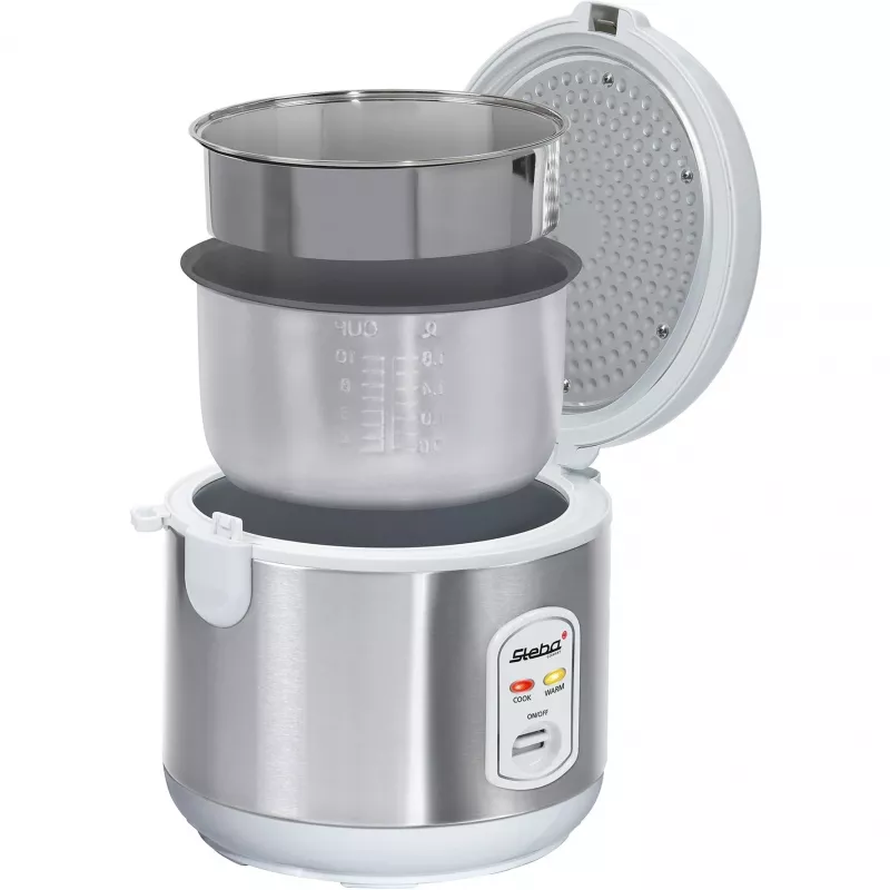 Panela de arroz Steba RK 2 3,5 L 700 W aço inoxidável branca 050200