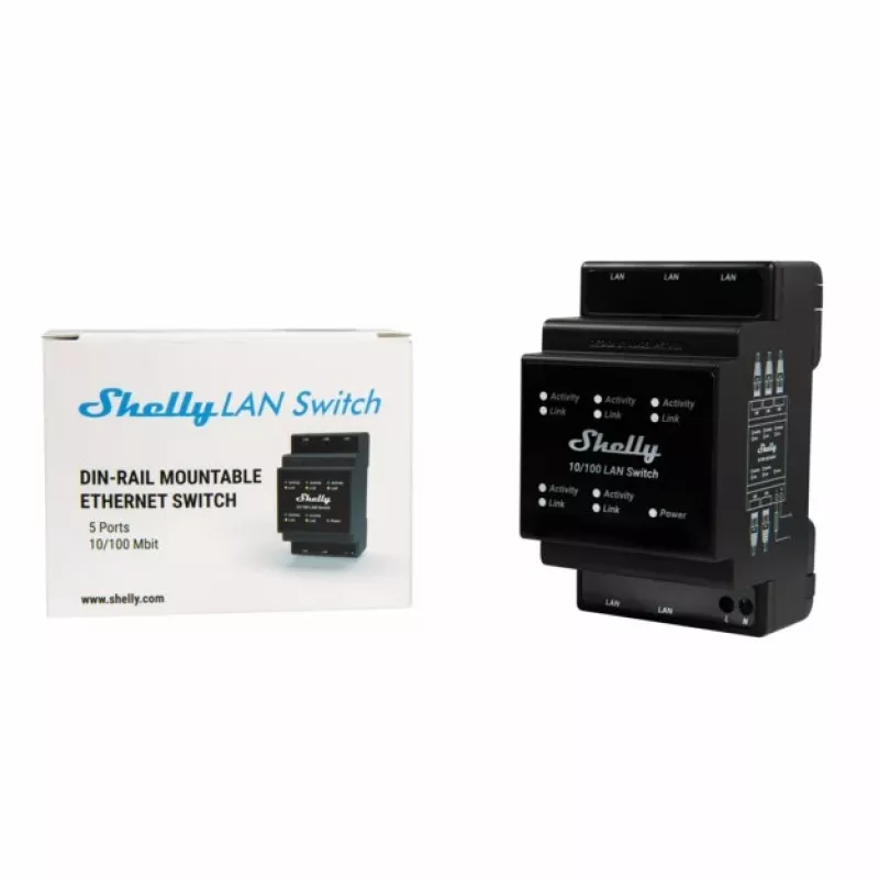 Shelly LAN Switch comutador inteligente, preto, 110-240 V CA, 1 W