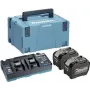 MAKITA 191Y97-1 - kit de alimentação adequado para dispositivos XGT (40V XGT ião de lítio | composto por 2x bateria BL4080F 8,0 Ah, carregador rápido duplo DC40RB, mala de transporte) (191Y97-1)