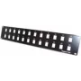 Patch panel Tecline 908060 para 24 ligações Keystone, instalação em rack 1U