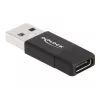 Adaptador DeLOCK 60001 USB A USB C preto
