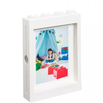 Moldura LEGO PICTURE FRAME, (L)191 x (A)268 mm, branco em plástico ABS, com 4 encaixes, empilhável, adequada para - 1 unid.