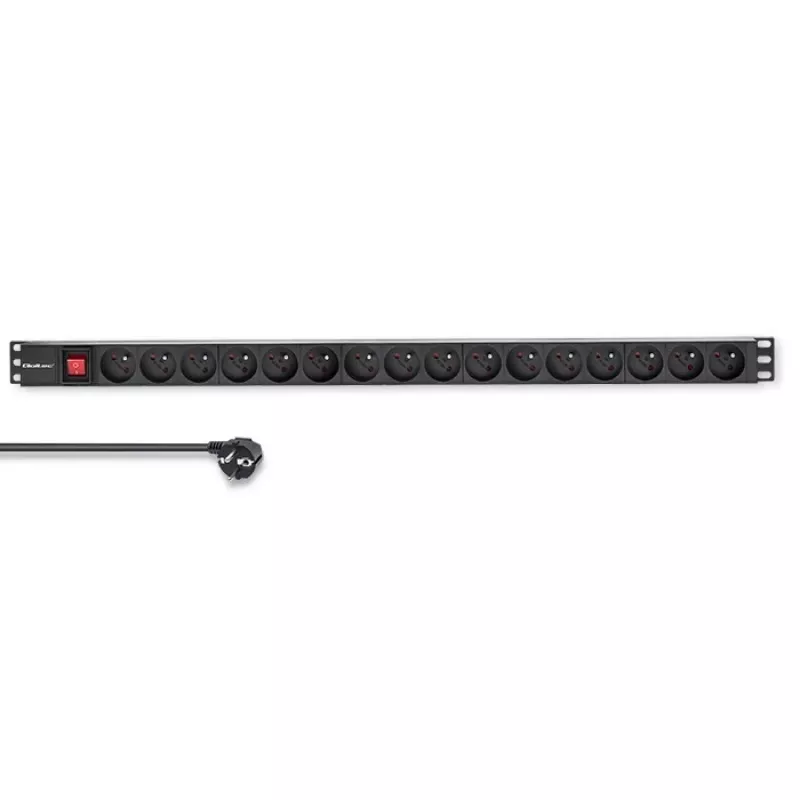 Régua de tomadas para RACK 16A PDU, 16xFRENCH, vertical