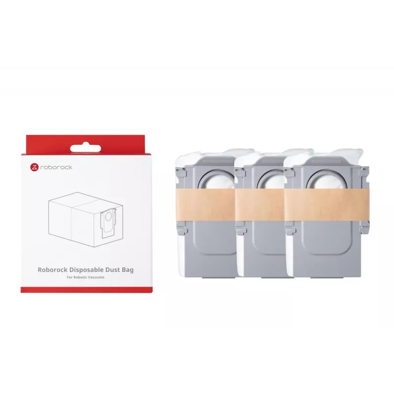 Acessório para aspirador | ROBOROCK | Saco de pó descartável | Para Qrevo/Qrevo MaxV/S8 MaxV Ultra/Qrevo S/Qrevo Pro/Qrevo Plus/Qrevo Curv/Qrevo Edge/Saros 10R/Saros Z70/Saros 10/Vivia