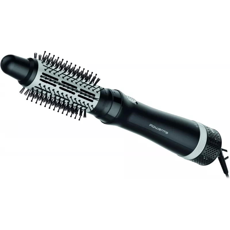 Escova de ar quente Rowenta Express Style CF6320F0 quente preto prateado para todos os comprimentos de cabelo