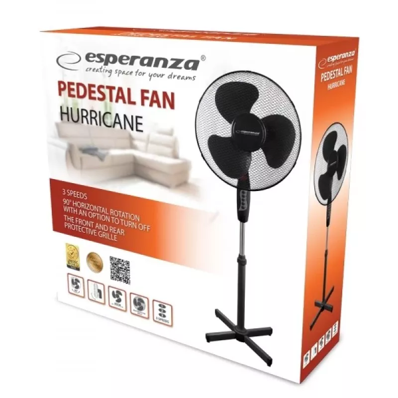 Esperanza EHF001KK Ventilador doméstico preto
