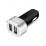 Carregador de automóvel 2x USB 2,4A alumínio