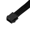 SilverStone PP07E - cabo de extensão de alimentação - PCIe Power 8 pinos (6+2) (M) para PCIe Power 8 pinos (F) - 30 cm - preto (SST-PP07E-