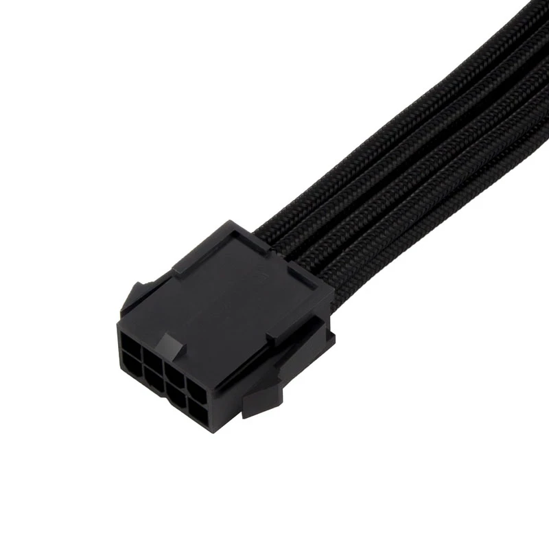 SilverStone PP07E - cabo de extensão de alimentação - PCIe Power 8 pinos (6+2) (M) para PCIe Power 8 pinos (F) - 30 cm - preto (SST-PP07E-