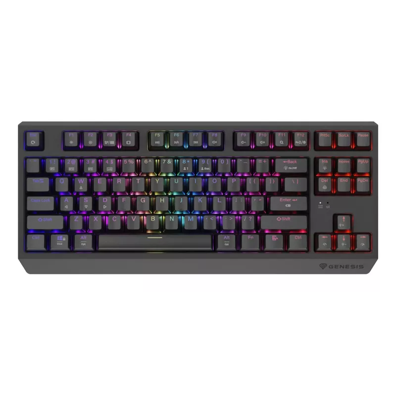 Teclado Gaming GENESIS Thor 230 TKL USB + RF Wireless + Bluetooth QWERTY US English preto