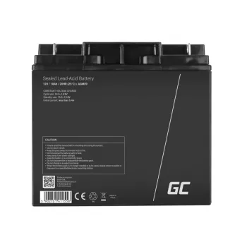 Bateria recarregável de chumbo-ácido selada Green Cell AGM09 12 V 18000 mAh, preto, 167×77×181 mm, 4,8 kg
