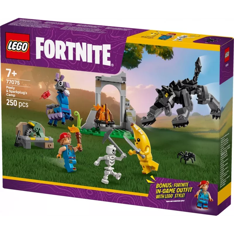 LEGO FORTNITE 77075 Acampamento do Peely & Sparkplug