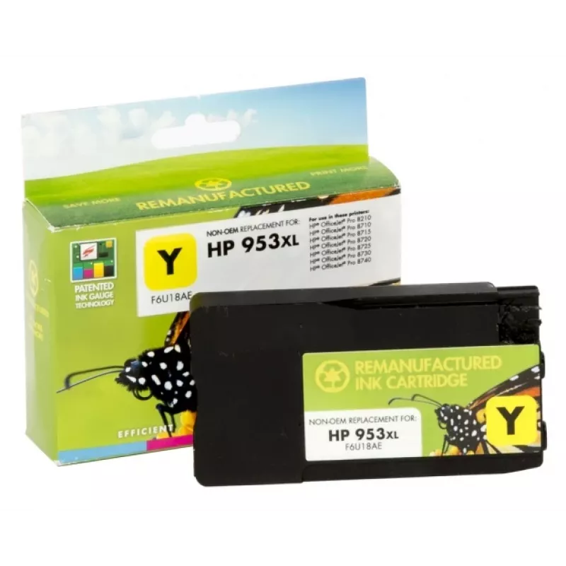 Compatível Static Control HP 953XL (F6U18AE) Cartucho de tinta, amarelo (novo chip)